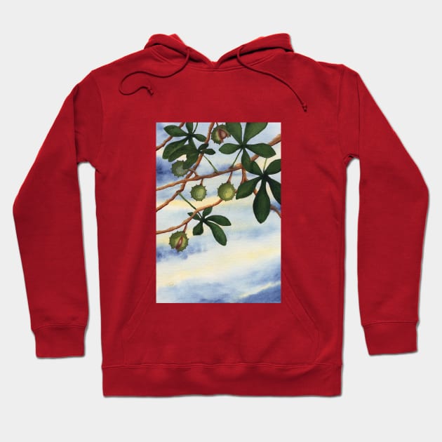 CHESTNUT TREE TREES CHESTNUTS LEAVES AUTUMN FALL Hoodie by BeautyMoment